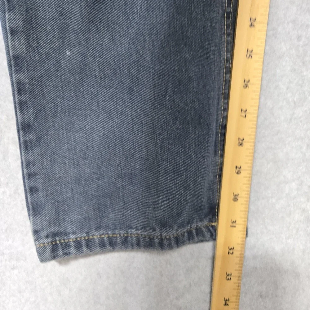 Kaalu Jeans Mens 42x32‎ Blue Distressed Denim Straight Leg Ripped Trendy Pants